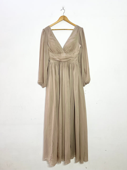 Beige Evening Dress