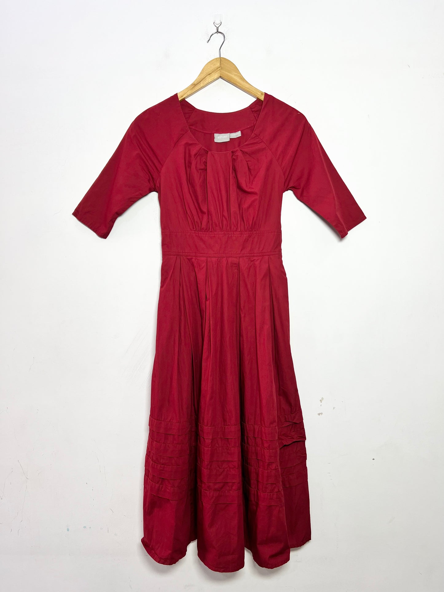 Eshakti Red Pleated Dress